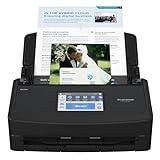 ScanSnap iX1600 Wireless or USB High-Speed Cloud Enabled Document, Photo & Receipt Scanner with Large Touchscreen and Auto Document Feeder for Mac or PC, 17 watts, Black