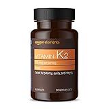 Amazon Elements Vitamin K2 100 mcg, Vegan, 65 Capsules, 2 month supply (Packaging may vary)