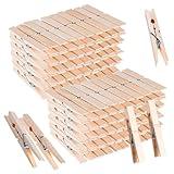 SenseYo 100 Pcs 1.9 Inch Wooden Clothespins Clips for Hanging Clothes, Craft, Home