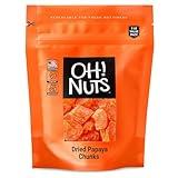 Oh! Nuts Dried Papaya Chunks - 2 lb - Dried Fruit Chunks - Less Sugar Added - Dehydrated Fruit Bites - Packed in New York Zip-Seal Bag for Exceptional Freshness