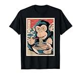 Ramen Japanese Funny Kawaii Monkey Graphic Mens Gifts Anime T-Shirt