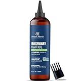 Botanic Hearth 100% Pure Rosemary Oil For Hair Growth Infused With Biotin (6.7 fl oz) | Hair strengthening Treatment | Nourishing & Volumizing | With Jojoba Oil & Castor Oil | Non GMO Verified