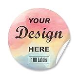 Personalized Labels - Custom Stickers With Any Design, Image, Logo, Text - Thank You Labels for Business (Circle, 2"x2", 100 Labels)