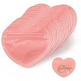 100pcs Mini Bags for Small Business, 2x3 inch Heart-Shaped Jewelry Bags Clear Mylar Ziplock Baggies Cute Packaging Supplies for Earring Sample