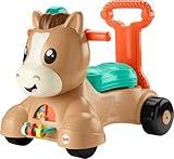 Fisher-Price Baby Learning Toy, Walk Bounce & Ride Pony Musical Walker & Ride-On for Infants & Toddlers Ages 9+ Months (Amazon Exclusive)