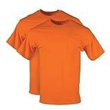 Gildan DryBlend Workwear T-Shirts with Pocket, 2-Pack, Safety Orange, X-Large