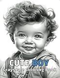 Cute Boy Coloring Book: 50 Super Cute Baby Boy Illustrations