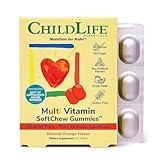 CHILDLIFE ESSENTIALS Kids Multivitamin SoftChew Gummies - Kids Vitamins, Multivitamin for Kids, Multivitamin Gummies, Toddler Vitamins, Kids Chewable Vitamin, Sugar Free - Natural Orange, 27 Tablets