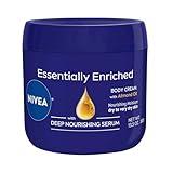 NIVEA Essentially Enriched Body Cream for Very Dry Skin with Almond Oil and Deep Nourishing Serum, 48-Hour Body Moisturizer, 13.5 Oz Jar