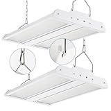 Xbuyee High Bay LED Shop Light 2-Pack 1.35FT 150W 21000LM 5000K Daylight 100-277V, Commercial LED Linear High Bay Lights for Warehouse Workshop Supermarket Stadium, ETL