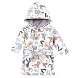 Hudson Baby Unisex Baby Mink with Faux Fur Lining Pool and Beach Robe Cover-ups, Zoo Animals, 12-18 Months