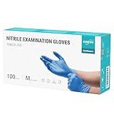 EUROPAPA Nitrile Examination Gloves, Ocean Blue, M, Pack of 100