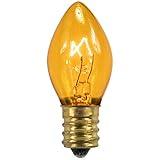 Northlight Pack of 25 Transparent Yellow C7 Christmas Replacement Bulbs