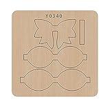 Okjew Elegant Bowknot Cutting Dies for DIY Crafts - Wood Board and Alloy Steel Blade Beautiful Bowknot Making Template (Y0340 Wood)