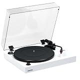 Fluance RT83 Reference High Fidelity Vinyl Turntable Record Player with Ortofon 2M Red Cartridge, Speed Control Motor, High Mass MDF Wood Plinth, Vibration Isolation Feet - Piano White