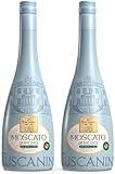 Tuscanini Sparkling Moscato Grape Juice, 25.3oz (2 Pack) | Non Alcoholic Italian Moscato | Elegant Champagne Bottle | Imported from Italy | Great for Cocktails | Kosher