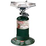 Coleman Bottletop Propane Camping Stove Portable 1-Burner Adjustable Stove with Wind Baffles Pressure Regulator and 10000 BTUs of Power; Ideal for Camping Hiking Backpacking & More