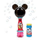 Little Kids Disney Mickey Mouse Light and Sound Musical Bubble Wand, Includes Bubble Solution, Multi (20511)