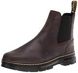 Dr. Martens Unisex Embury Chelsea Boot, Dark Brown Crazy Horse, 11 Women/10 Men