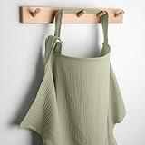 Comfy Cubs Muslin Nursing Cover, Pack of 1, 100% Muslin Breastfeeding Cover - Soft & Breathable Baby Nursing Scarf with Adjustable Neck Strap - Portable, Lightweight & Privacy Coverage - Sage