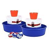 BULZiBUCKET Game by Water Sports - Beach, Tailgate, Camping, Yard, and Pool Games- Indoor/Outdoor Kids Toys - Pool Accessories Perfect for Family Game Night (Red/White/Blue)
