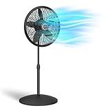 Lasko Oscillating Pedestal Fan, Adjustable Height, 3 Speeds, for Bedroom, Living Room, Home Office and College Dorm Room, 18", Black, 1827