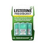 Listerine Freshburst Pocketpaks Portable Breath Strips, Dissolving Breath Freshener Strips Kill 99% of Germs that Cause Bad Breath, Portable for On-the-Go, Minty Flavor, 3 x 24-strips