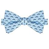 KissTies Mens Blue Bow Tie Pre-Tied Moustache Novelty Movember Bowties