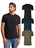 True Classic Mens T-Shirts - Short Sleeve Crew Neck Plain Novelty T Shirt for Men, Pack of 3, Variety, M