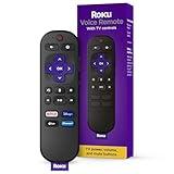 Roku Voice Remote | TV Remote Control with Voice Control, TV Controls, Simple Setup, & Pre-Set App Shortcuts - Replacement Remote Compatible with Roku TV, Roku Players, & Roku Audio