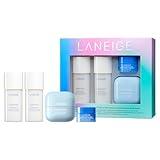 LANEIGE Strong Barrier Minis Set: Cream Skin Toner & Moisturizer, Water Bank Cream, Water Sleeping Mask