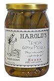 Harold's - Dern Hot Gherkin Pickles - Hot n Spicy Dill Gherkin Pickles - Award Winning Ingredients Packed With Fresh Garlic and Habanero - Made in Texas