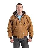 Berne Men's Heritage Duck Hooded Active Work Jacket, 4X-Large Regular, Brown Duck