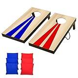 GoSports 2 ft x1 ft Portable Size Cornhole Game Set with 6 Bean Bags - Great for Indoor & Outdoor Play - Wood Design