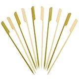 Comfy Package [100 Pack] 7 inch Wooden Paddle Picks, Bamboo Skewers - Toothpicks For Cocktails, Grilling, Appetizers, Fruits, Barbeque and Sandwiches