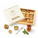 Zaitoune Cashew & Pistachio Baklava Selection Box – 3.5 oz | Traditional Luxury Baklava Pastry | Authentic Arabic Dessert in Elegant Gift Box | Handmade in Turkey