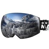 OutdoorMaster Ski Goggles PRO - Frameless, Interchangeable Lens 100% UV400 Protection Snow Goggles for Men & Women (VLT 10% Grey Lens Free Protective Case)