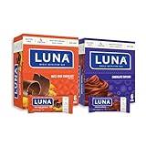 LUNA Bar - Variety Pack - Nutz Over Chocolate and Chocolate Cupcake - Gluten-Free - Non-GMO - 8-9g Protein - Made with Organic Oats - Low Glycemic - 1.69 oz. (12 Count)