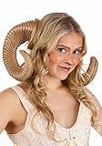 elope Ram Horns Animal Cosplay, Sheep Costume Accessory with Adjustable Band Standard Brown