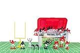 Kaskey Kids Football Guys, Red White vs. Navy White, 30 Pieces in Each Set, Includes 2 Teams, Accessories, and Travel Storage Case, Nostalgic Sports Action Figures for Imaginative Play, Ages 3 and Up