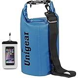 Unigear Dry Bag Waterproof, Floating and Lightweight Bags for Kayaking, Boating, Fishing, Swimming and Camping with Waterproof Phone Case (Sky Blue, 2L)