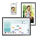 Changing 15.6" Smart Display F16s|Canvas touchscreen丨Google Calendar&HomeHub&Assistant丨Smart TV丨Gift for Family丨Music Frame丨Wireless Kid Artworks Digital Picture Frame (Black Plastic, 15.6)