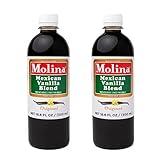 Molina Mexican Natural Vanilla Blend with Pure Vanilla Extract, 33.86 Fl Oz. (2 Pack of 16.6 oz Bottles)