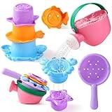 Baby Bath Toys for Kids Ages 1-3 5 PCS Toddler Bath Toys Mold Free for 2-4 Bathtub Sand Beach Pool Water Toddler Toys & Christmas Birthday Gifts (Color Random)