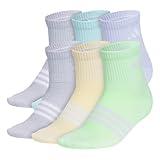 adidas Unisex Kids Quarter Ankle Socks for Boys and Girls Youth (6-Pack) Superlite Breathable and Lightweight