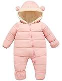 BFUSTYLE Toddler Snowsuit 18-24 Months Winter Clothes Pink Baby Girls Jacket Puffer Outfit 18 Month Snow Suit Infant