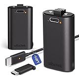 2 Pack Xbox Rechargeable Battery Pack, Xbox Series X Play & Charge Kit 1400mAh Capacity Fully charges in 3 Hours, 9 Ft USB Type-C Cable, Compatible w/ Xbox Series X/S, Xbox one/S/X/Elite Controllers