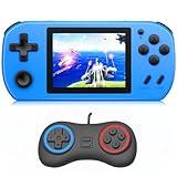 CULAGEiMi Handheld Game for Kids Adults Built-in 270 Retro Video Games, Portable Gaming System with Rechargeable Battery Gamepad, Mini Arcade Toys Supports 2 Players Birthday Xmas Gifts, Blue