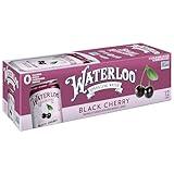 Waterloo Sparkling Water, Black Cherry Naturally Flavored, 12 Fl Oz Cans, Pack of 12 | Zero Calories | Zero Sugar or Artificial Sweeteners | Zero Sodium