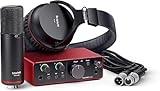 Focusrite Scarlett Solo Studio 4th Gen USB Audio Interface Bundle for the Songwriter, Guitarist or Vocalist with Condenser Microphone and Headphones for Recording, Songwriting, and Podcasting